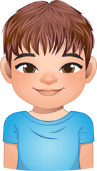 Little boy face, avatar, kid head with dreadlocks hair cartoon PNG