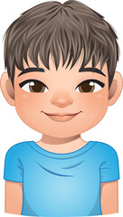 Little boy face, avatar, kid head with dreadlocks hair cartoon PNG