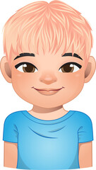 Little boy face, avatar, kid head with dreadlocks hair cartoon PNG