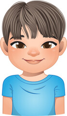 Little boy face, avatar, kid head with dreadlocks hair cartoon PNG