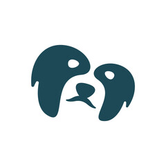 dog pet logo design vector