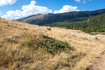 Landscape of Rila mountain near The Fish Lakes, Bulgaria