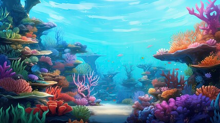 Beautiful under sea view scene