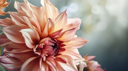 Fototapeta premium a close up of a pink flower with a blurry background in the foreground and a blurry background in the background to the right of the image is a blurry background.