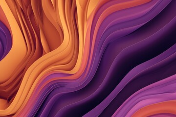 Flowing blue and purple waves create a mesmerizing abstract background - obrazy, fototapety, plakaty