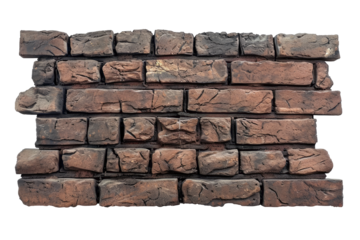 Brick wall, cut out - stock png.
