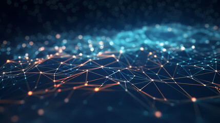 Fototapeta premium Modern digital abstract 3D background, can be used to describe network, process flow, digital storage, science, education etc.