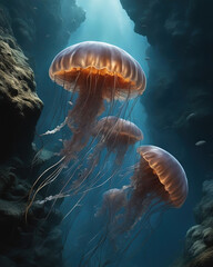 jellyfish in a water