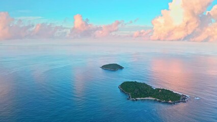Heart Shaped island Kaeo Yai in Thailand. Asia vacation travel destination