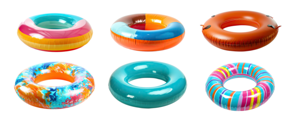 Set of inflatable swim ring, cut out - stock png.
