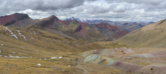 Paisaje montañoso - Montaña de siete colores - Vinicunca - Winicunca - Arcoiris - Perú