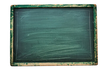 Fototapeta premium Empty green chalkboard, cut out - stock png.