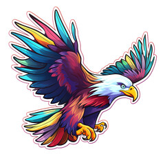 Eagle image design with PNG tranparent background. vector style Eagle illustration design for stickers, t-shirts and others. Generative Ai