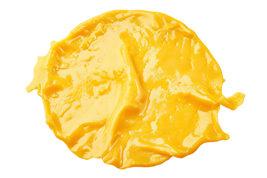 Circular processed cheese, cut out - stock png.
