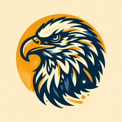 Fototapeta premium eagle head illustration, ai generate