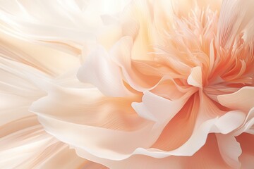 Closeup light orange beautiful peonies or rose flower. Peach fuzz. Wedding decoration background. Backdrop for greeting card, banner for valentine day and women day