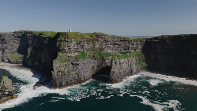 Moher Cliffs Ireland Aerial view