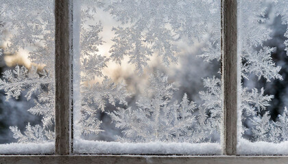 frozen window glass