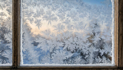 frozen window glass