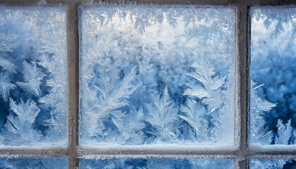 frozen window glass