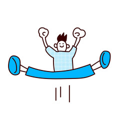 ジャンプする男性