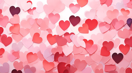 Valentine's Day, love and romance background, background with heart shapes