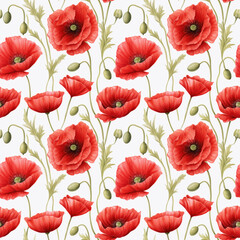 Obraz premium Seamless pattern with flowers retro style