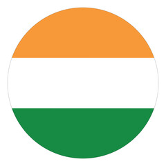 Fototapeta premium India flag in round circle. Flag of India