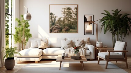 Interior design of modern living room 