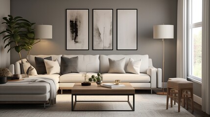 Interior design of modern living room 
