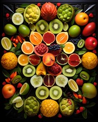 Exotic Medley: Vibrant Fruit Showcase