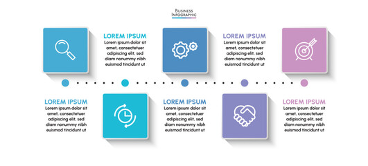 Business data visualization. timeline infographic icons designed for abstract background template milestone element modern diagram process technology digital marketing data presentation chart Vector