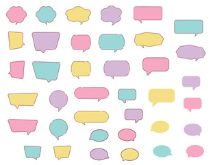 カラフルな吹き出しセット