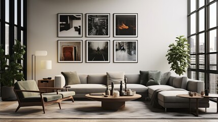 Exquisite interior design of modern living room 