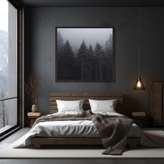 Bed in Bedroom With Window