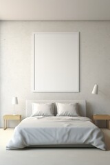 Spacious Bedroom With King-Size Bed and Wall Picture