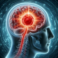 Brain, internal system of the human body that may cause tumors