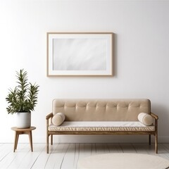 Cozy Living Room With Couch and Potted Plant