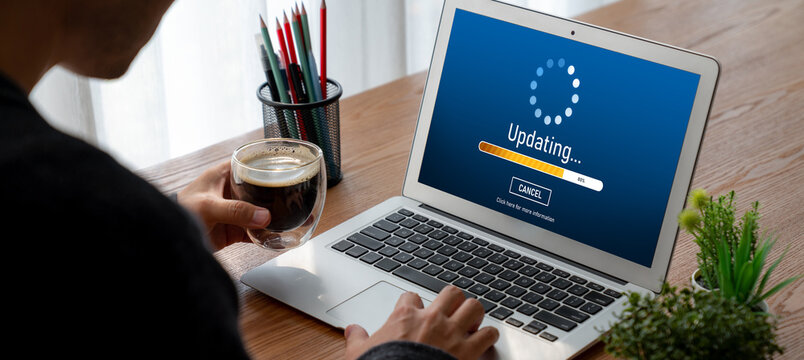Software update on computer for modish version of device software upgrade