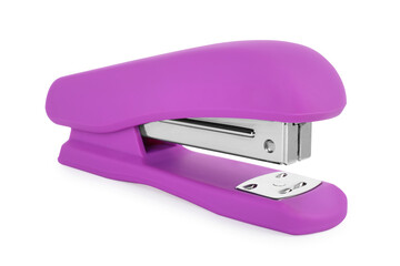One new bright stapler isolated on white