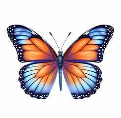 Blue and orange butterfly