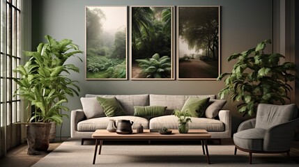Modern living room interior design 