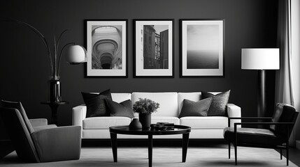 Modern living room interior design 