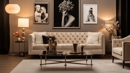 Interior design of modern elegant living room 