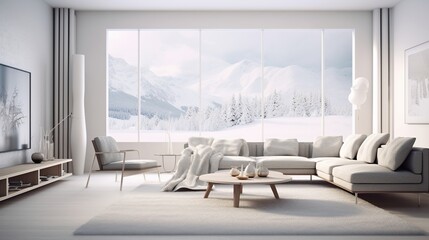 Scandinavian elegance living room interior 