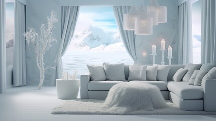 Minimalist interior design of modern living room 