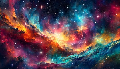 Fototapeta na wymiar Would amazing nebula star, wallpaper nebula-rich space with vivid colors and a tapestry of stars. The composition invites viewers