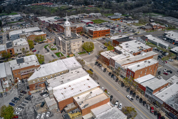 Aerial View of Columbia, Tennessee during Spring - 708801087