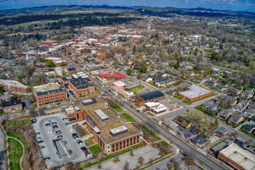 Aerial View of Franklin, Tennessee during Spring - 708801200