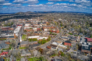 Aerial View of Franklin, Tennessee during Spring - obrazy, fototapety, plakaty
